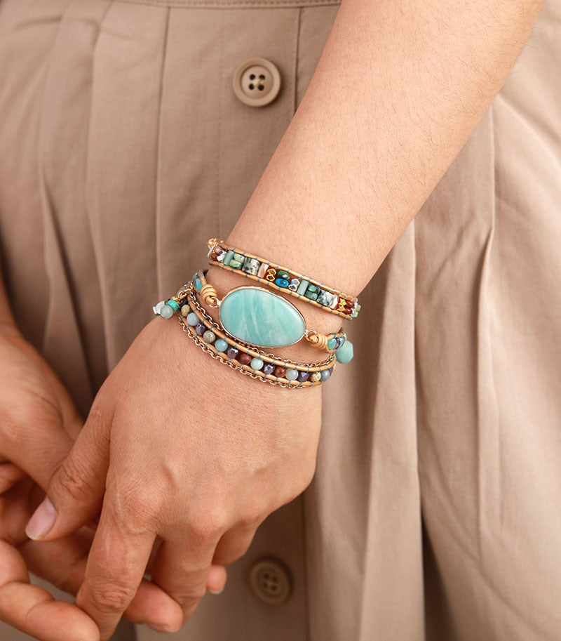 Bracelet en Amazonite Naturelle