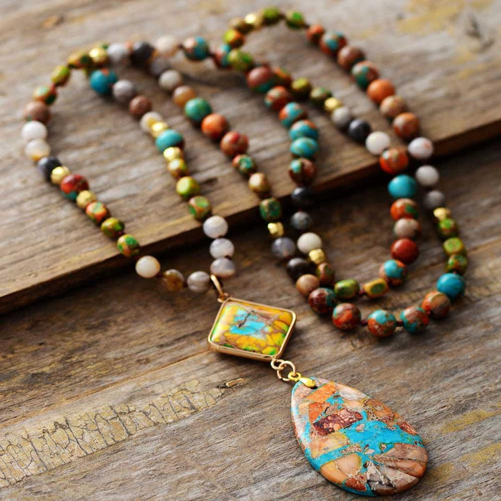 Collier de Guérison en Jaspe Intense