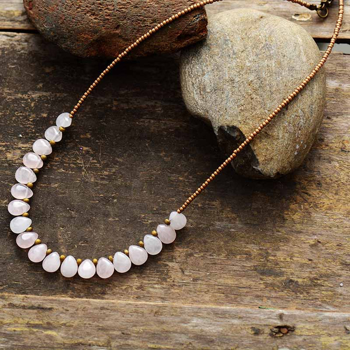 Collier en Quartz Rose Royal