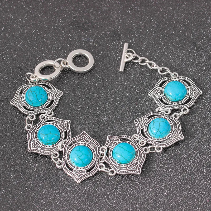Bracelet tressé en argent émaillé