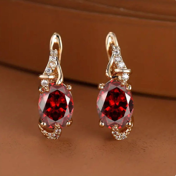 Carina Crimson Twilight Drop Earrings