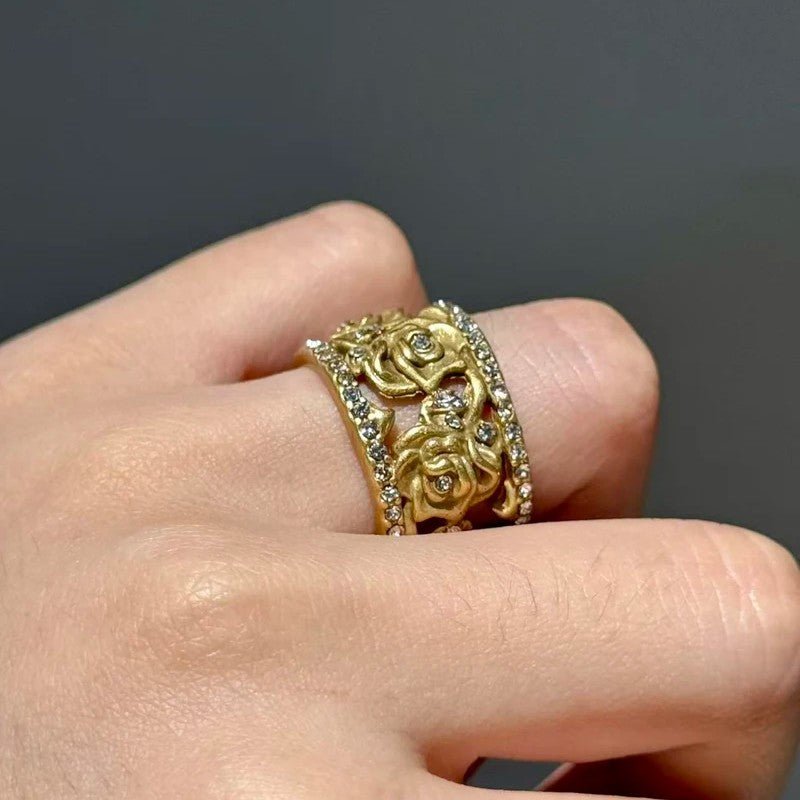 Bague Manchette Relique en Rose