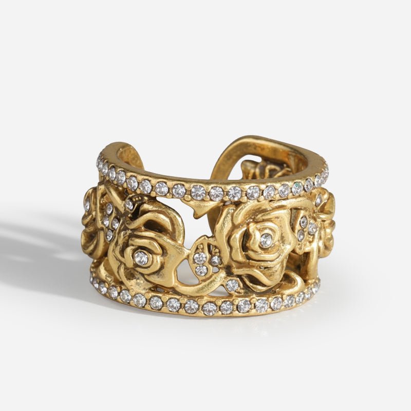 Bague Manchette Relique en Rose