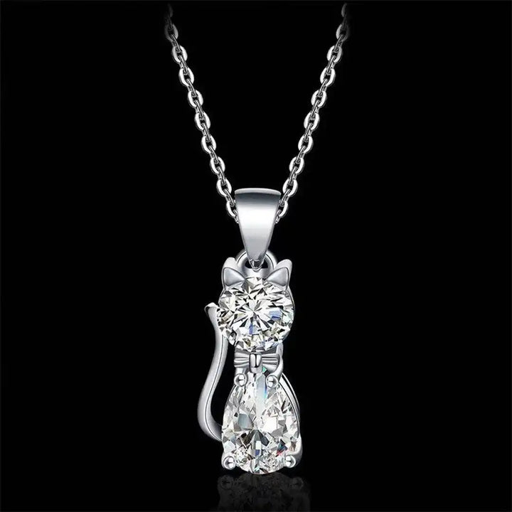 Ensemble en Argent Sterling avec Zirconium Blanc pour Félins