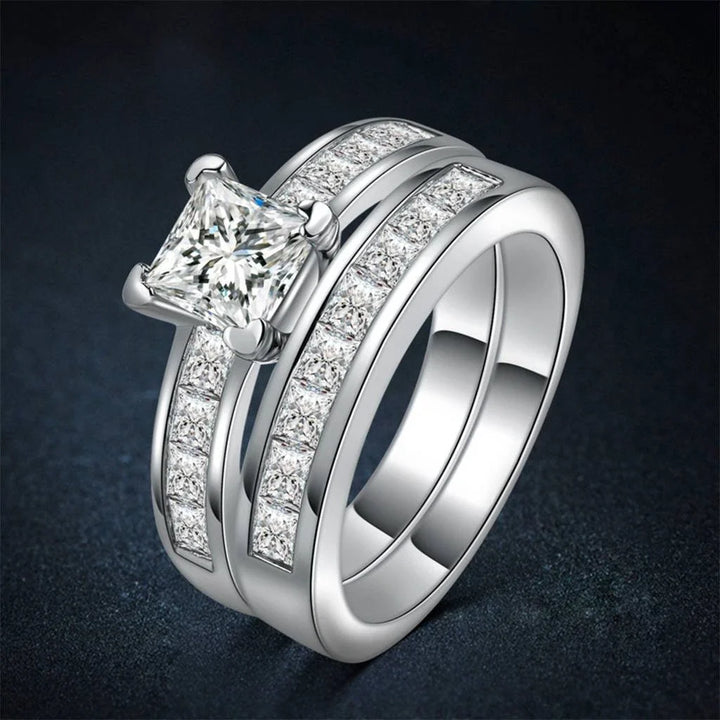 Bague Vintage en Argent avec Cristal