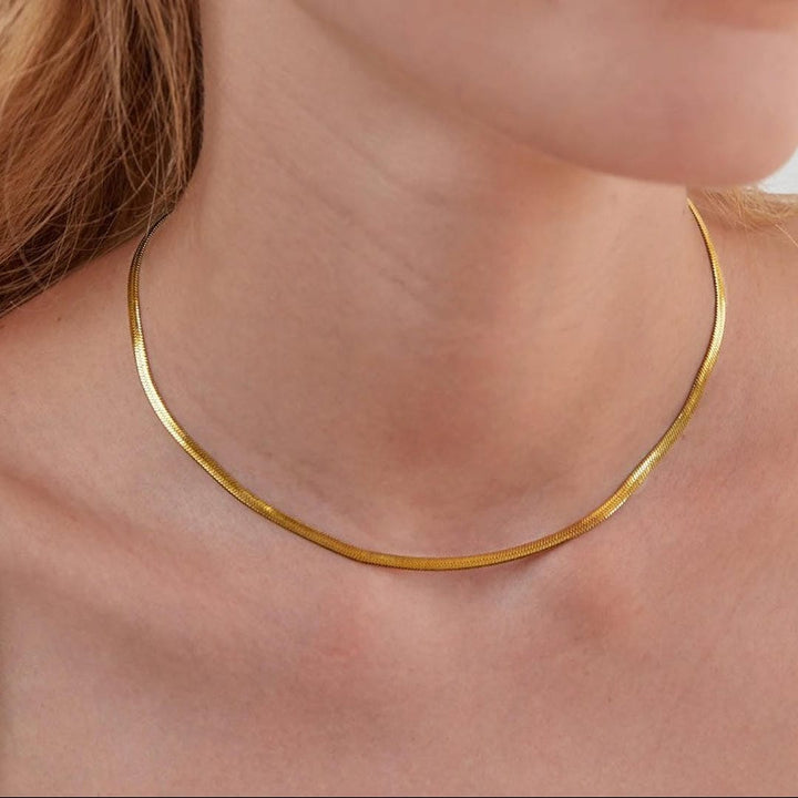 Collier serpent en or