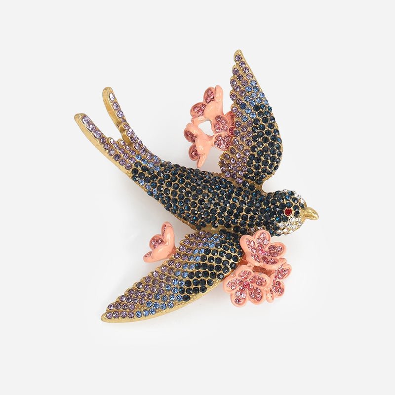 Broche Oiseau Rose Ombre