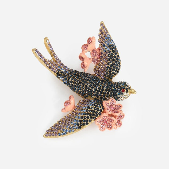 Broche Oiseau Rose Ombre