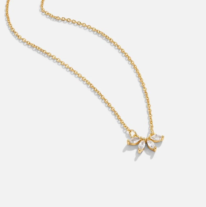 Collier en Cristal Brillant Feuille Omelia