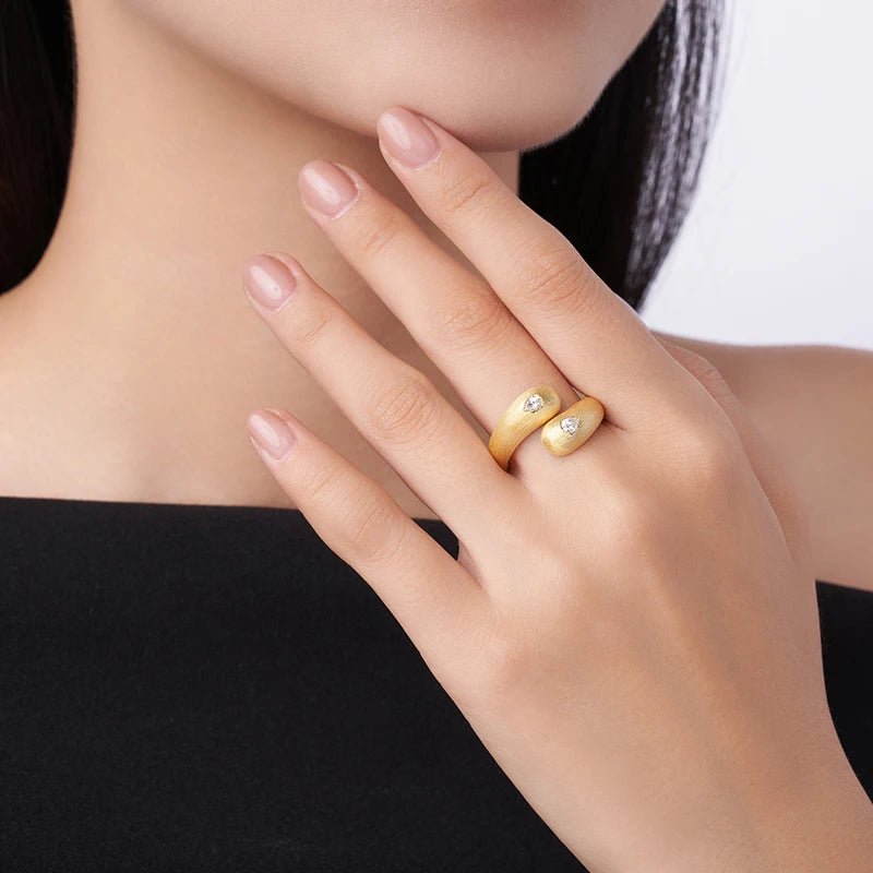 Bague Zircon Flamme Jumeau