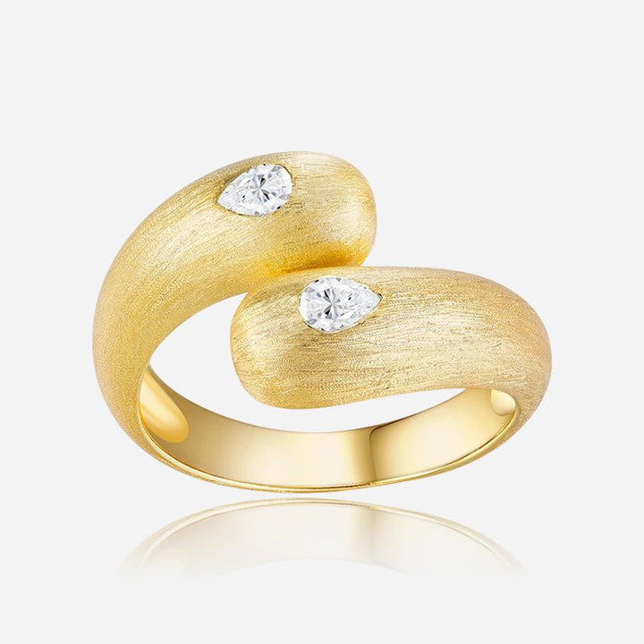 Bague Zircon Flamme Jumeau
