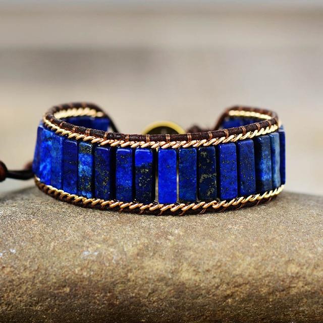 Bracelet de Protection en Lapis-Lazuli Ancien