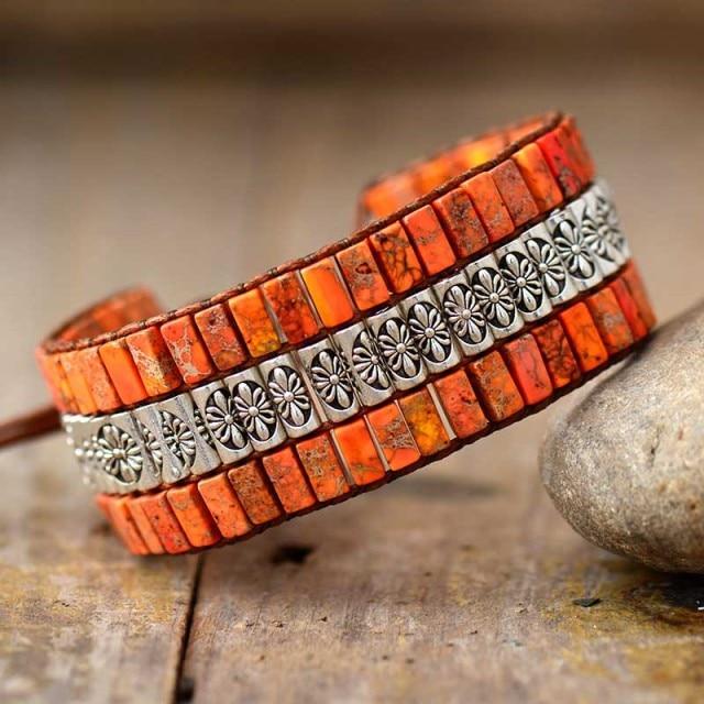 Bracelet enroulé Boho Lotus