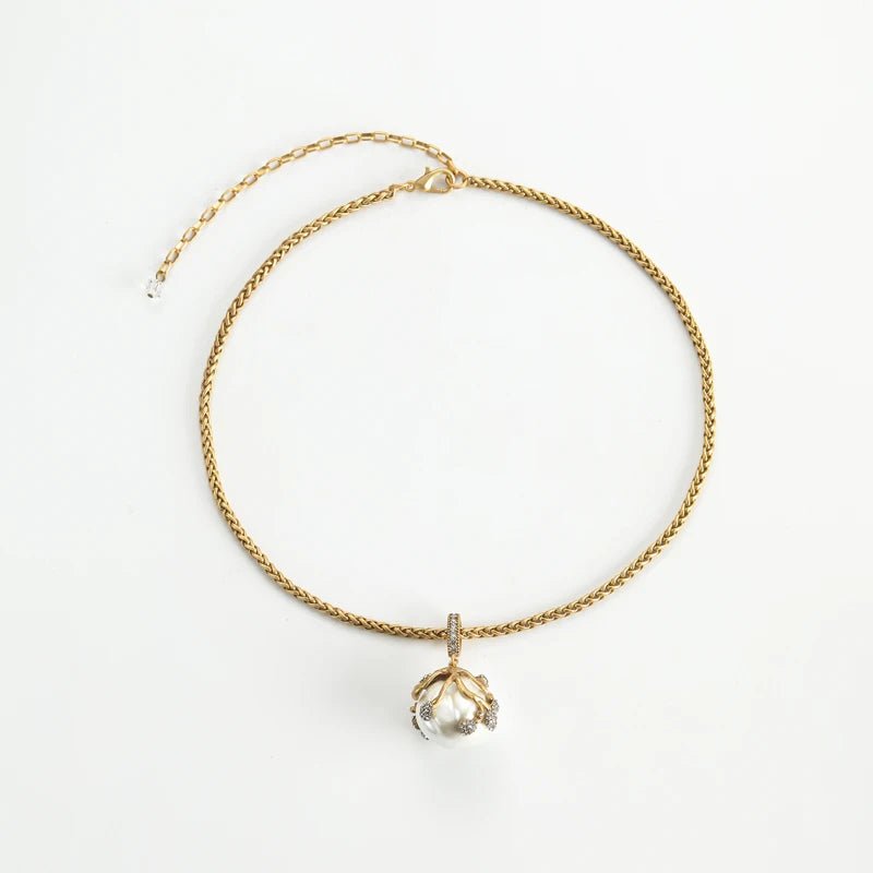 Collier Couronne de Perles de Fleurs Sauvages