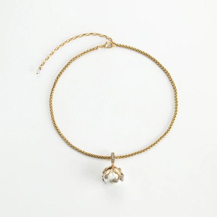 Collier Couronne de Perles de Fleurs Sauvages