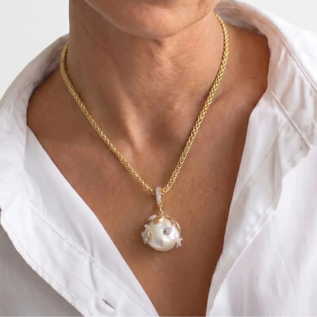 Collier Couronne de Perles de Fleurs Sauvages