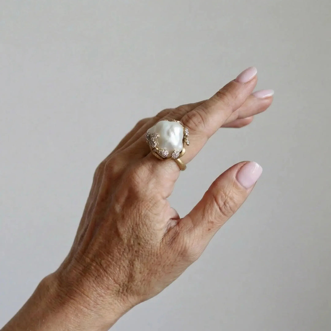 Bague Couronne en Perles Sauvages