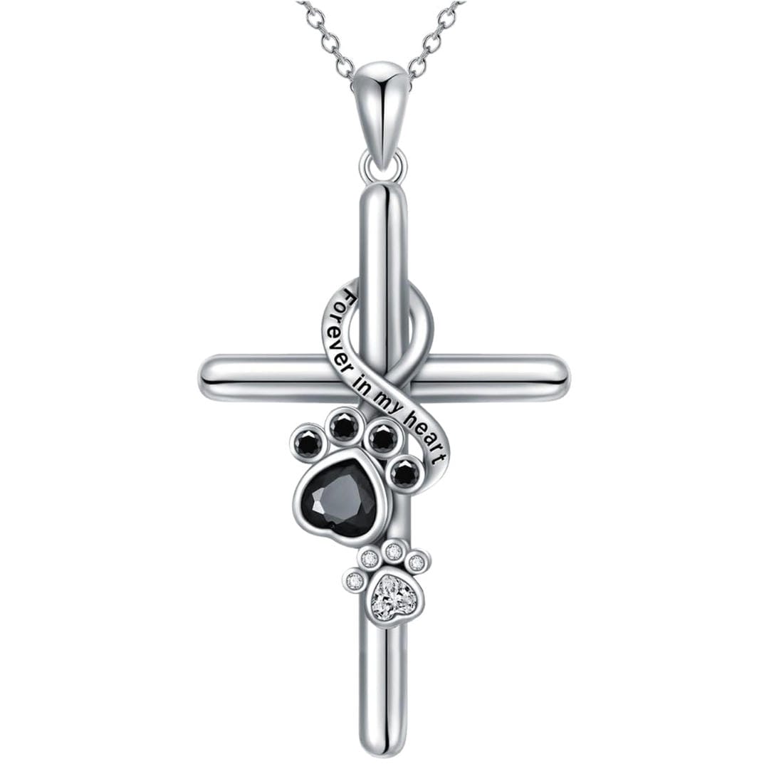 Collier en Argent avec Pendentif Croix et Empreinte